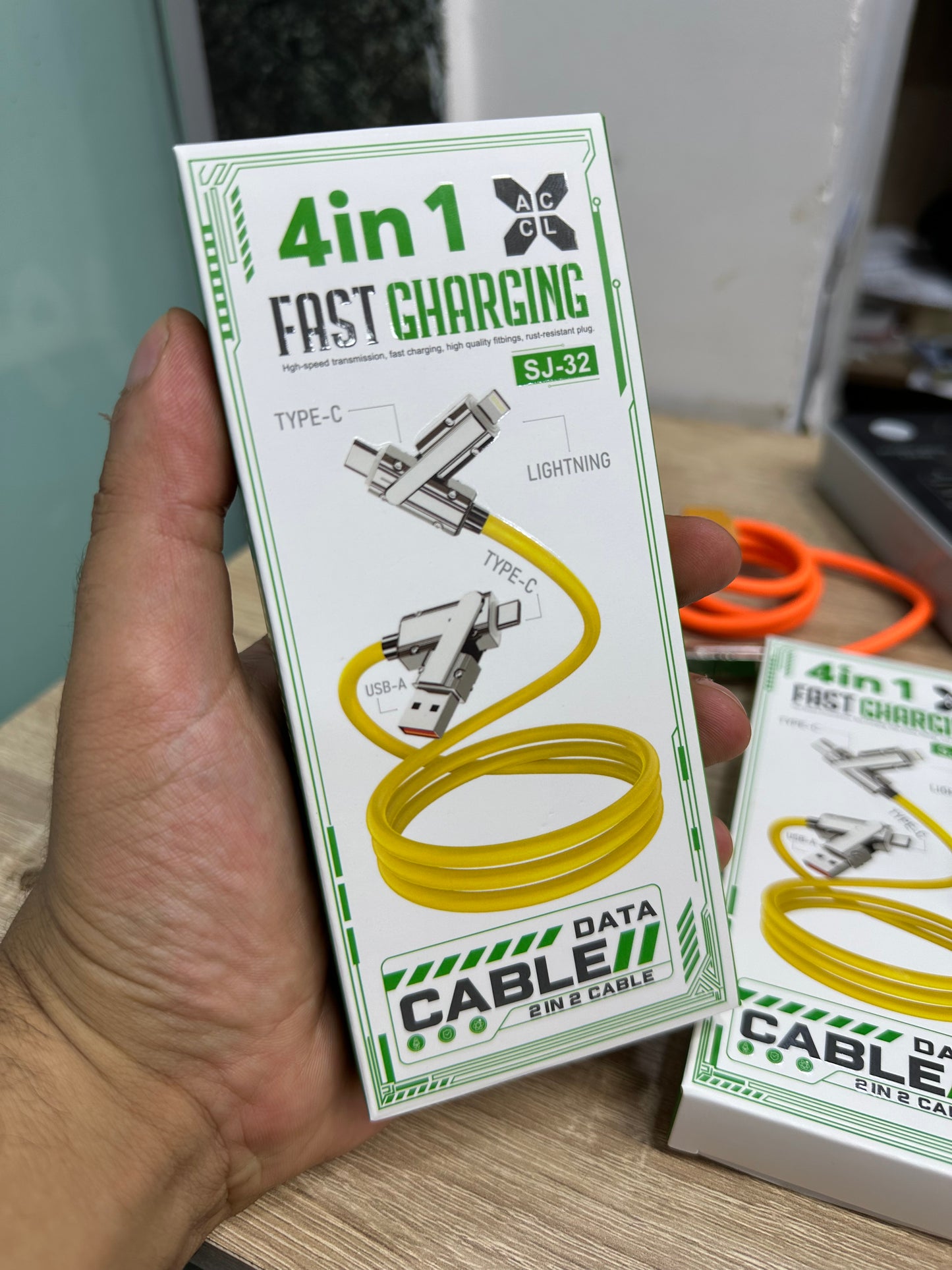 Câble 4 en 1 silicone fast charge