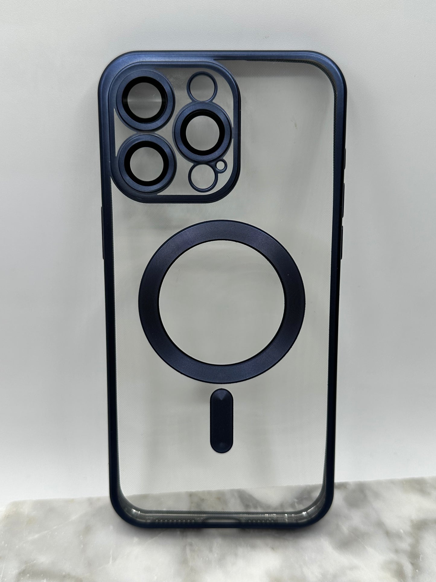 Antichoc protection caméra MagSafe bleu/15 pro max