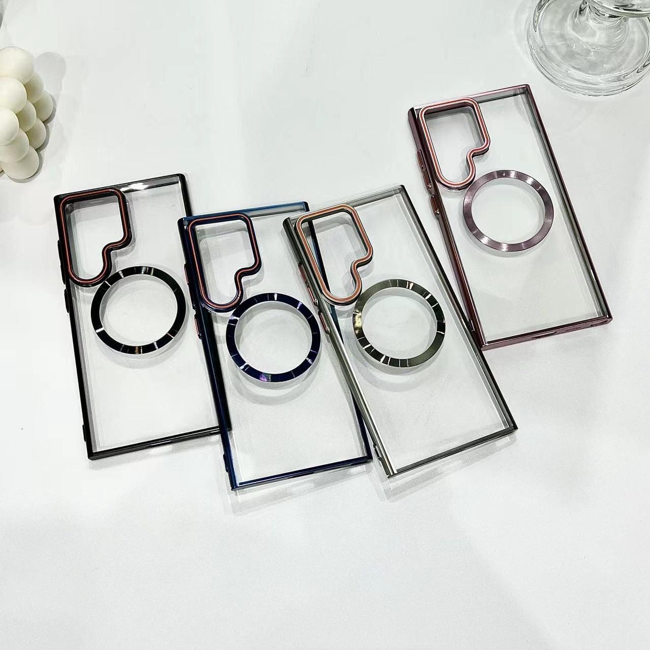 Antichoc transparent support MagSafe + Lens