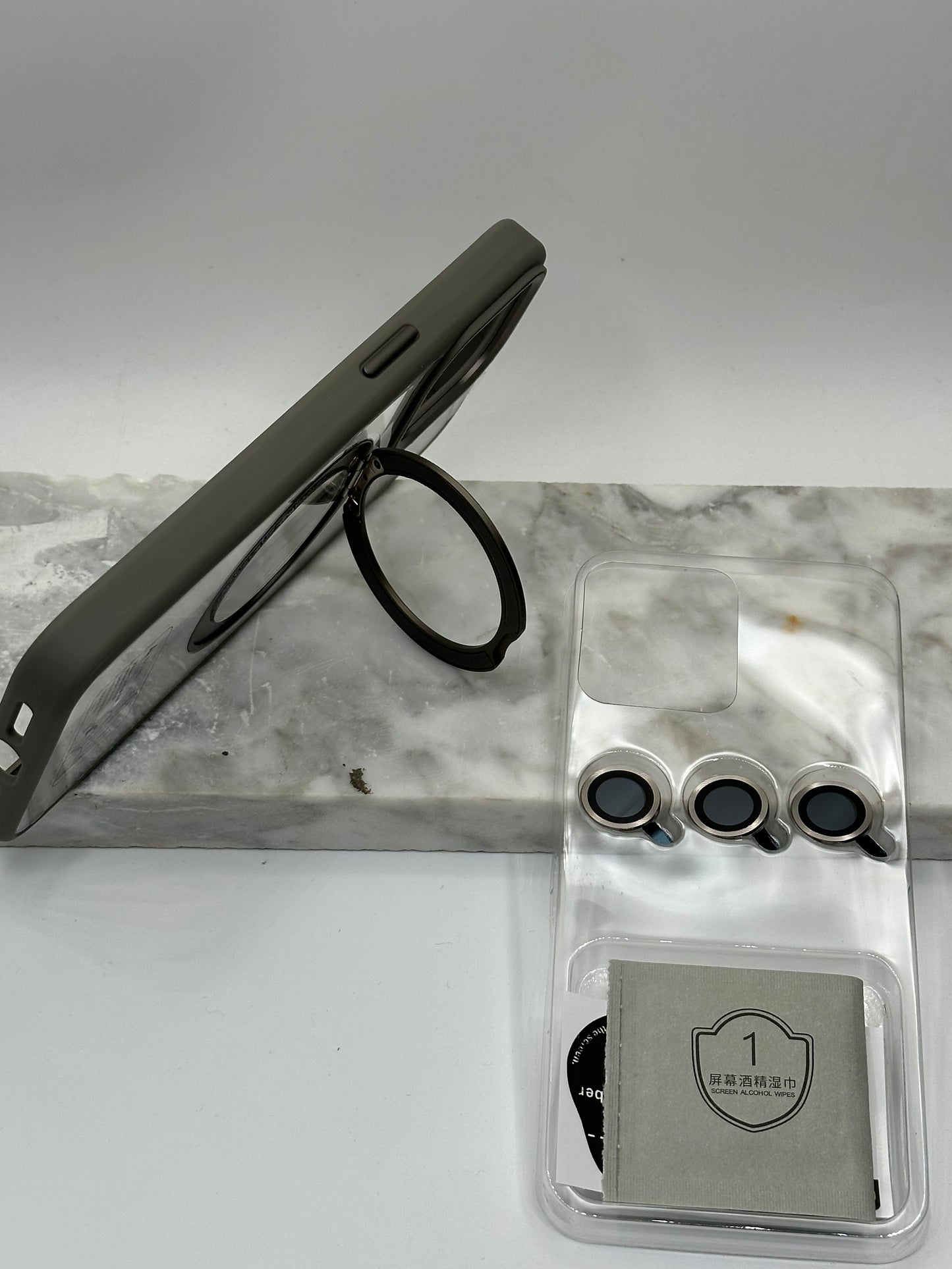 New case 3 en 1 original support lens MagSafe