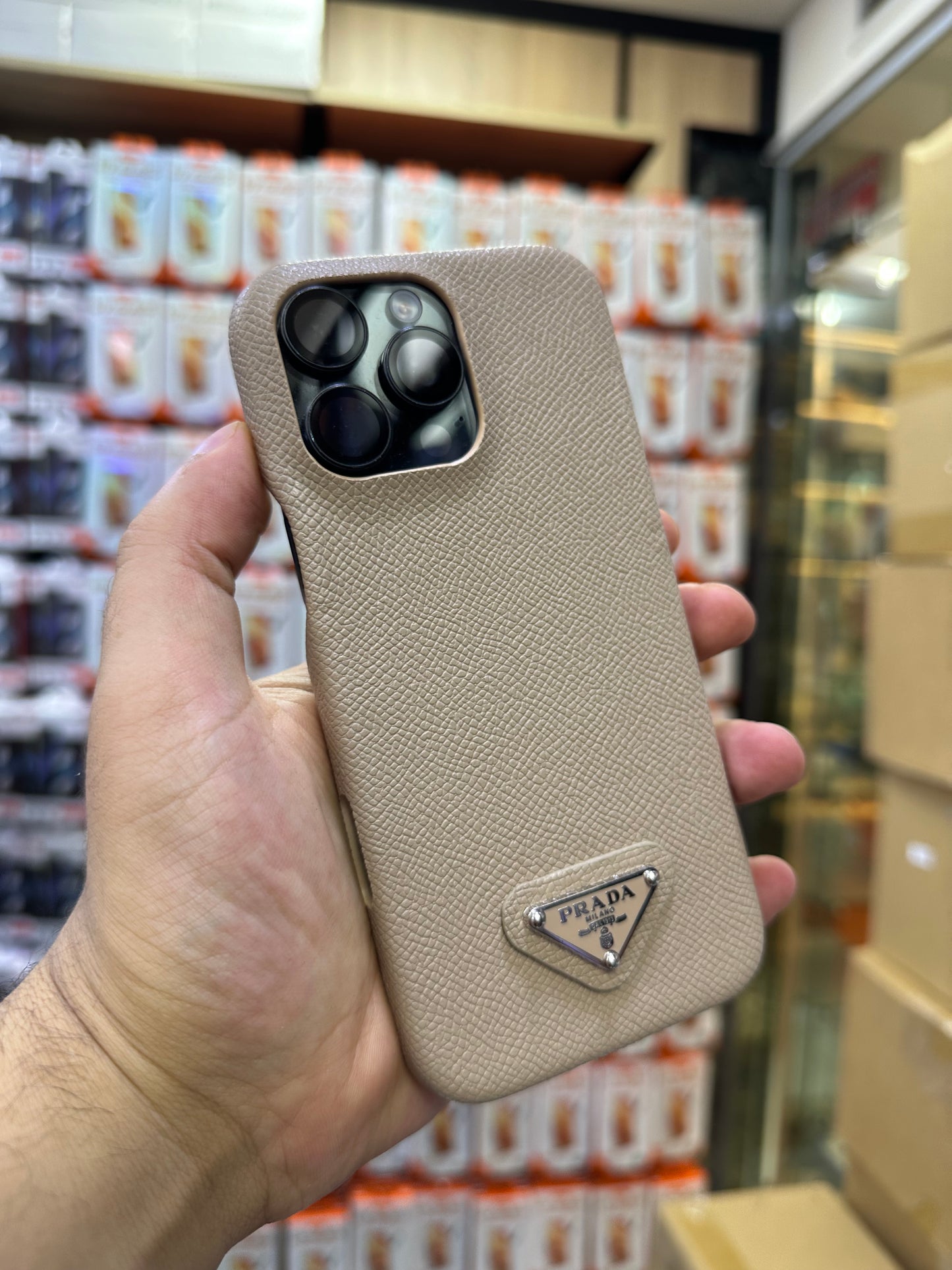 Case prada cuir