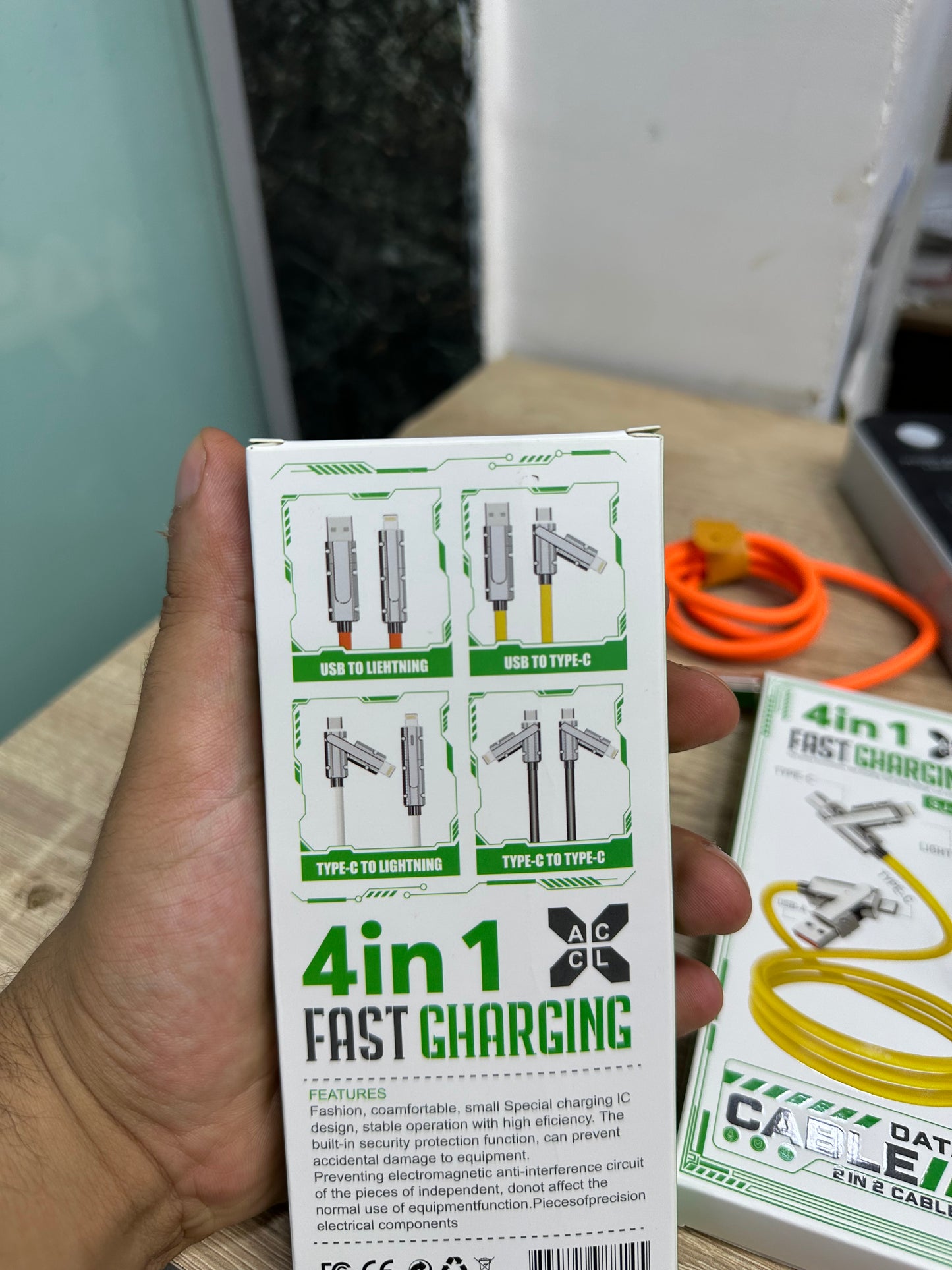 Câble 4 en 1 silicone fast charge