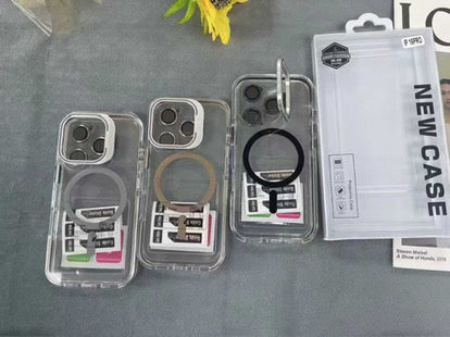 Antichoc 3 en 1 Lens + support + magsafe