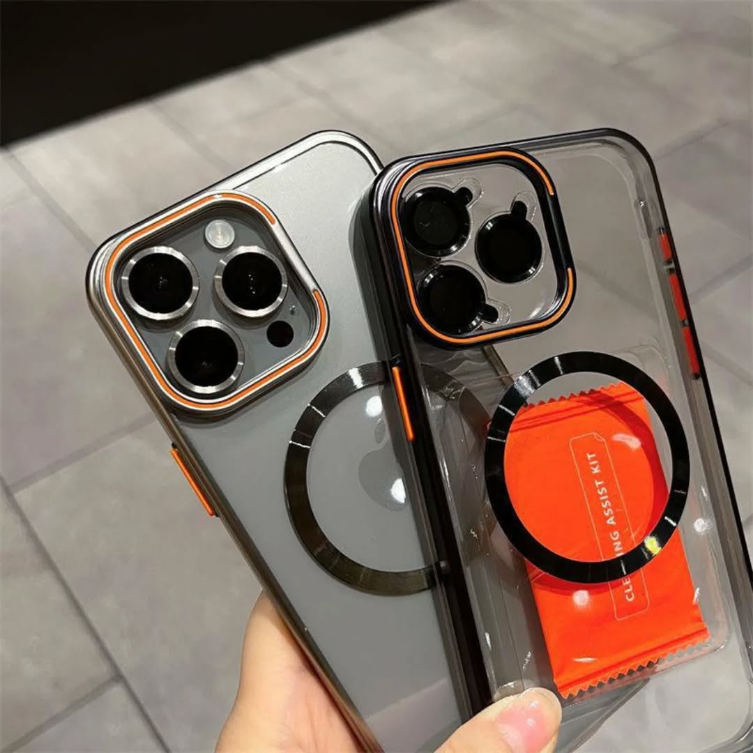 Antichoc transparent support MagSafe + Lens