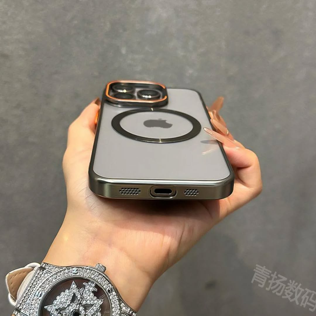 Antichoc transparent support MagSafe + Lens