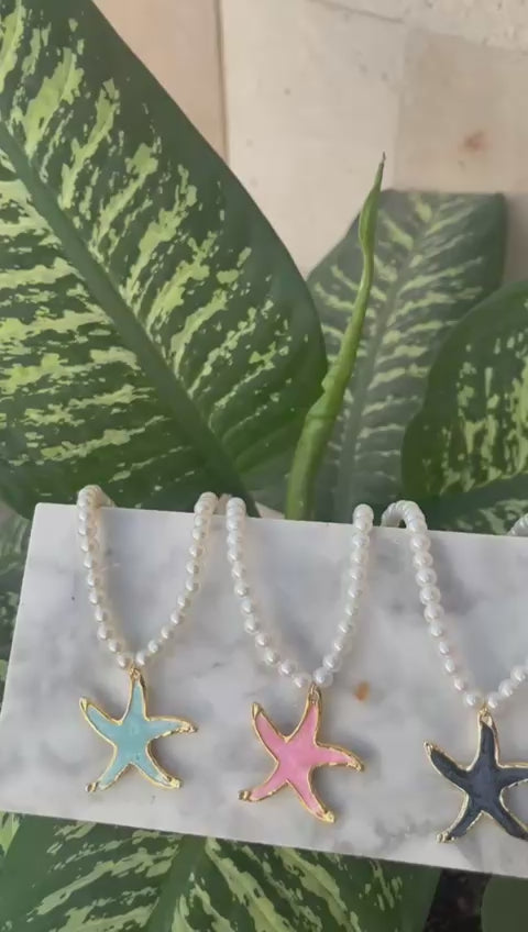 Collier étoile de mer double face