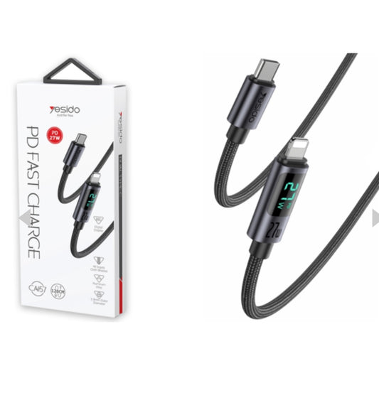 Câble afficheur jusqu’à 27 W yesido original type-c lighting
