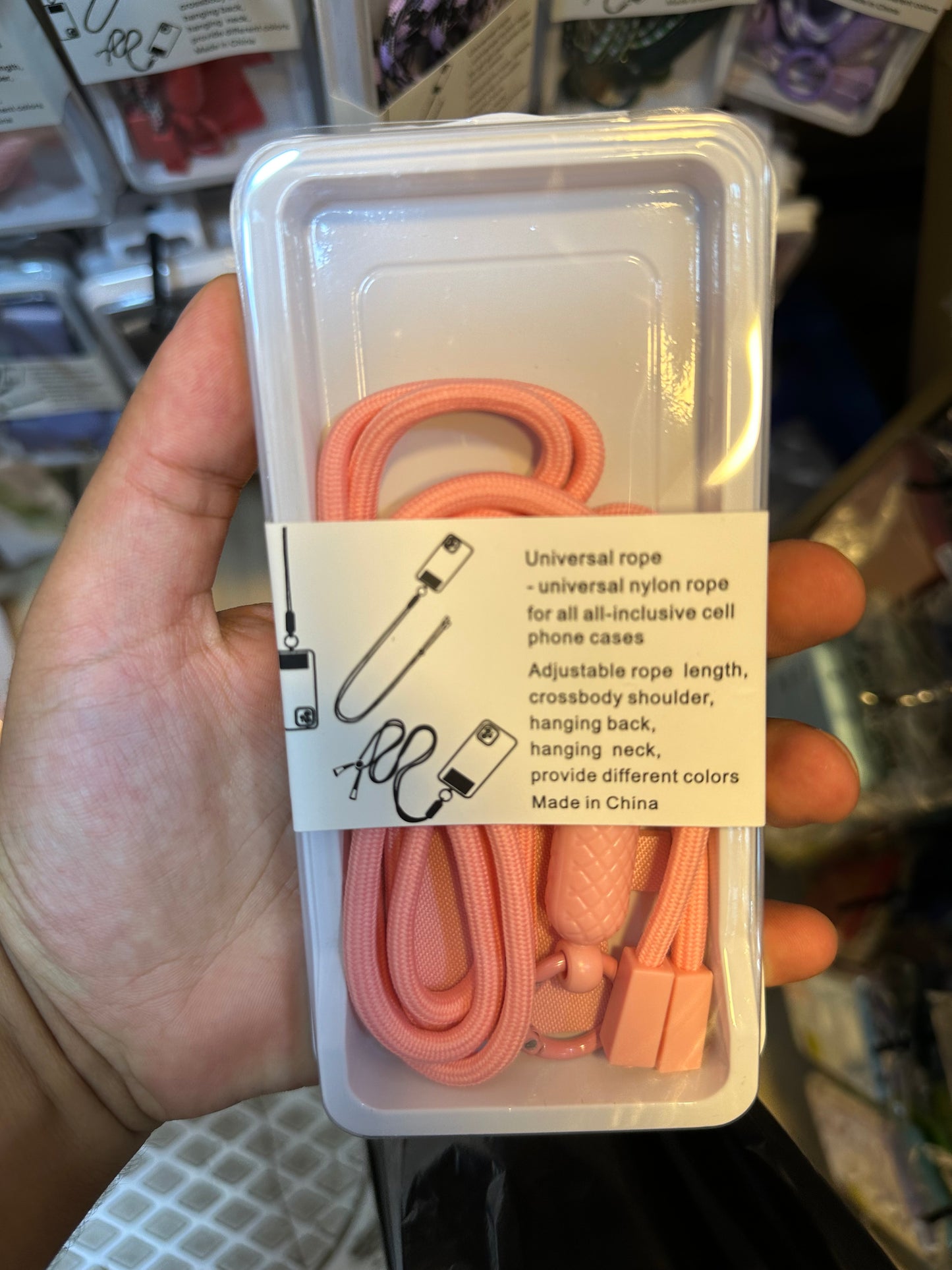 Lanière universelle en Nylon coloré, 120CM, lanière à chaîne pour étui de téléphone intelligent iPhone, sport escalade