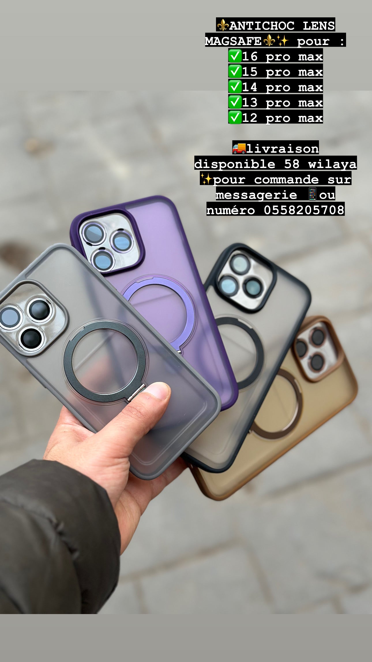 Matt 3 en 1 lens MagSafe support