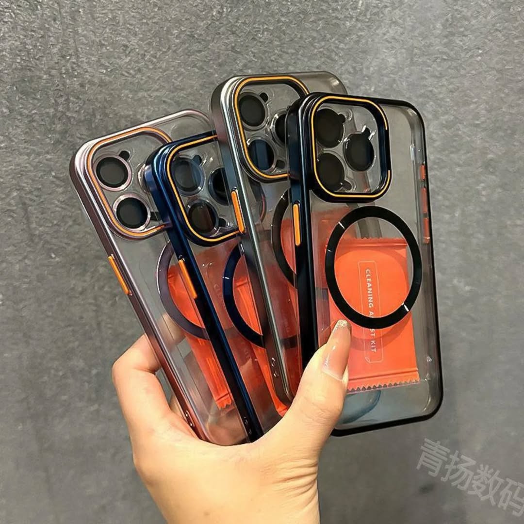 Antichoc transparent support MagSafe + Lens
