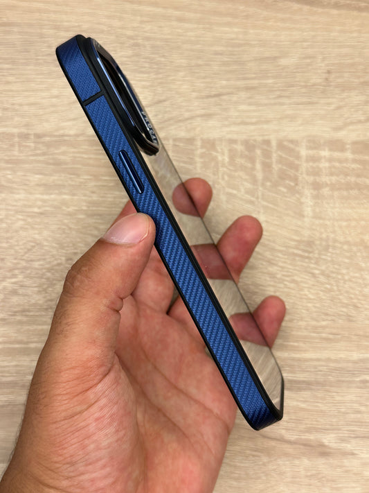 Transparent côté Carbon blue