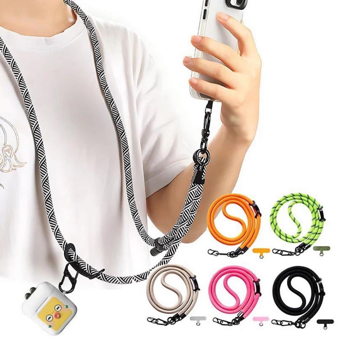 Lanière universelle en Nylon coloré, 120CM, lanière à chaîne pour étui de téléphone intelligent iPhone, sport escalade